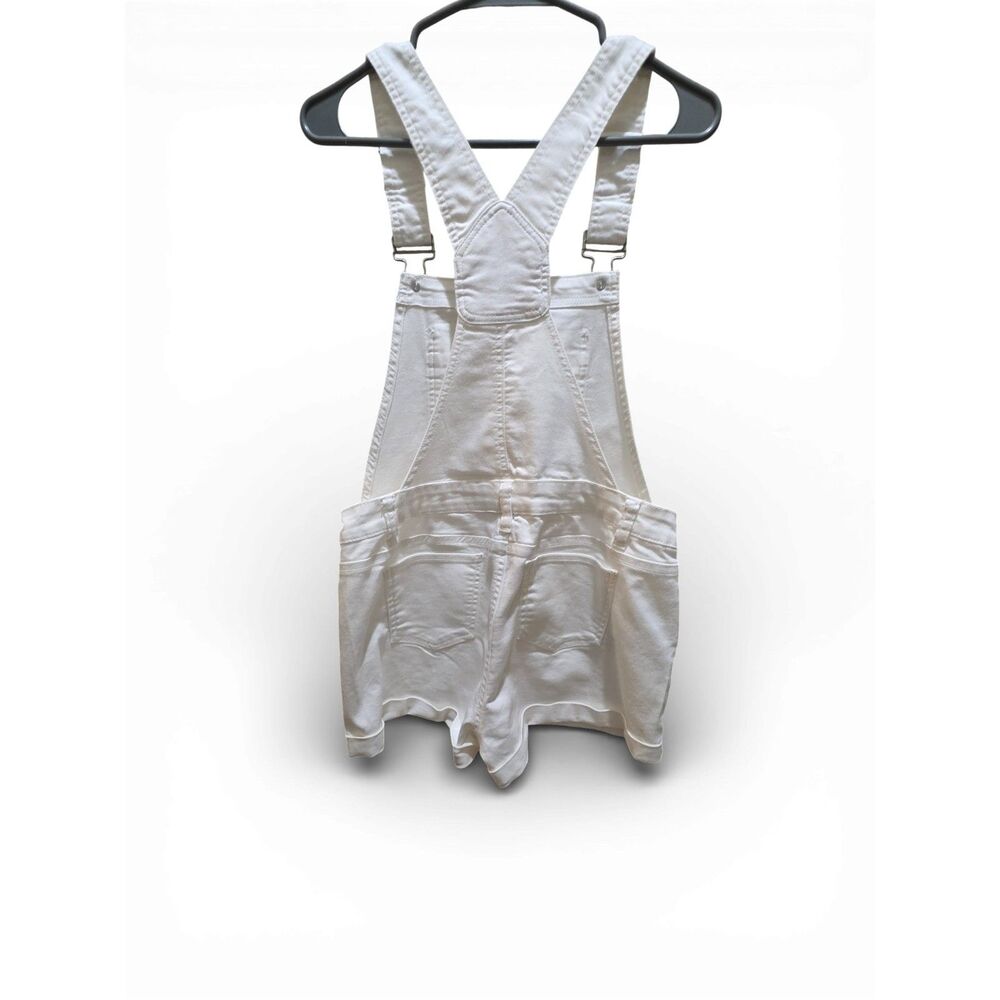 Girls White Denim Shortalls | Overall Shorts | Size 9 | Pre-Owned - Picture 6 of 15